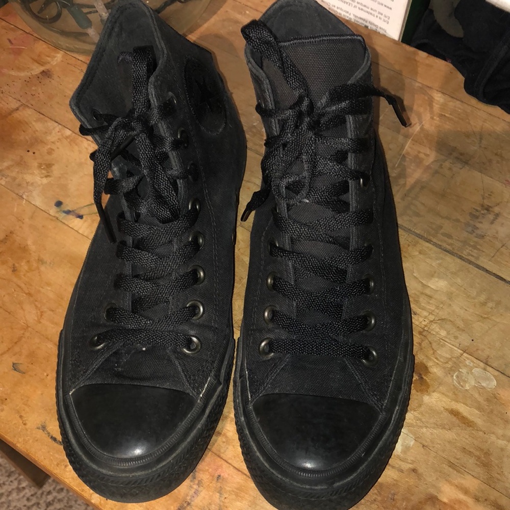 Unisex all black Chuck Taylors